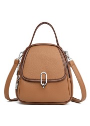 Fashion Vintage Leather Women Shoulder Bag Backpack Multifunctional Luxury Handbag Women Messenger Bags Female Crossbody Bags