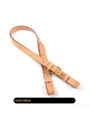 Bag Strap 100% Genuine Leather Strap for Designer Brand Shoulder Messenger Bag Strap Oxidation Cowhide Bag Accessory Parts