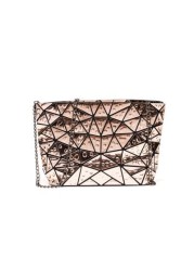 Women's Chain Handbag, Laser Folded PU Leather Handbag, Famous Geometric Design Shoulder Bag, Raindrop Carry Bag, 2020