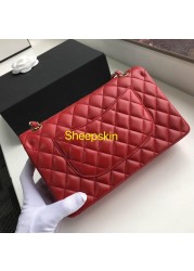 Famous Brand 100% Genuine Leather Classic Women Handbag Luxury Elegant High Quality Sheepskin Crossbody Bags