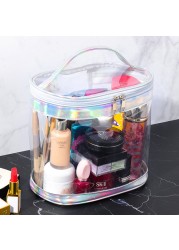 Bfuming Fashion Portable Makeup Bag for Women PVC Transparent Waterproof Large Capacity Travel Cosmetic Storage Bag