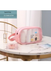 1PC PVC Women Cosmetic Bag Large Capacity Makeup Bag Waterproof Transparent Cosmetic Organizer Storage Bag Clear Cosmetic Bag