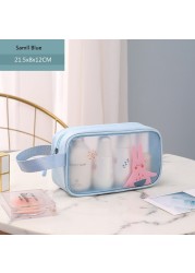 1PC PVC Women Cosmetic Bag Large Capacity Makeup Bag Waterproof Transparent Cosmetic Organizer Storage Bag Clear Cosmetic Bag