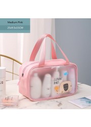 1PC PVC Women Cosmetic Bag Large Capacity Makeup Bag Waterproof Transparent Cosmetic Organizer Storage Bag Clear Cosmetic Bag