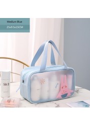 1PC PVC Women Cosmetic Bag Large Capacity Makeup Bag Waterproof Transparent Cosmetic Organizer Storage Bag Clear Cosmetic Bag