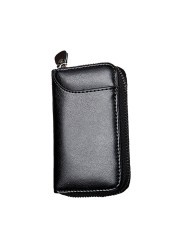 PU Leather Men Women Key Wallet Card Holder Car Housekeeper Coin Purse Keychain Zipper Key Bag With Key Rings