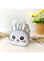 Cute Embroidered Rabbit Backpack Kindergarten School Bag Multi-purpose Girls Messenger Bag Shoulder Bag Children's Accessories