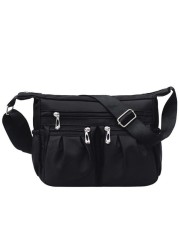 Nylon diagonal cross bag youth fashion casual version ladies large capacity shoulder bag waterproof solid color bag