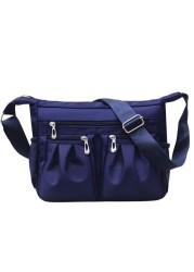 Nylon diagonal cross bag youth fashion casual version ladies large capacity shoulder bag waterproof solid color bag