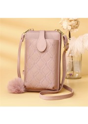 Women Wallet Mobile Phone Wallet Small Shoulder Bag Multifunction Handbag Money Wallets Clutch Card Holders Storage Organizer