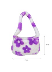 Women Shoulder Bags Soft Warm Plush Handbags Autumn Winter Fluffy All-Match Phone Evening Bags Ladies Top-Handle Bag