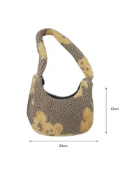 Women Shoulder Bags Soft Warm Plush Handbags Autumn Winter Fluffy All-Match Phone Evening Bags Ladies Top-Handle Bag