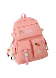 4pcs sets canvas school bags for teenage girls women backpack canvas kids primary school bag college student laptop bags