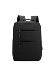 السفر Bookbag الرجال الأعمال سعة كبيرة على ظهره حقيبة مدرسية عادية موضة متعددة الوظائف USB شحن المراهقين حقيبة لابتوب