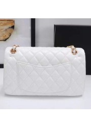 2022 classic luxury designer women classic leather flap diamond checked chain strap shoulder bag European brand sheepskin