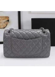 2022 classic luxury designer women classic leather flap diamond checked chain strap shoulder bag European brand sheepskin