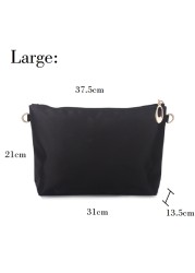 Nylon Bag Insert Organizer With Soft Zipper Pockets Light Perfect Purse Organizer To Keep Everything Stylish Bolsa De Maquiagem