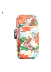 Mobile Phone Arm Bag Flamingo Flower Print Outdoor Sports Running Armband Handbag Holder Bag Gym Pouch for iPhone 12 11 Pro Max