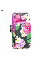 Mobile Phone Arm Bag Flamingo Flower Print Outdoor Sports Running Armband Handbag Holder Bag Gym Pouch for iPhone 12 11 Pro Max