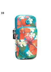 Mobile Phone Arm Bag Flamingo Flower Print Outdoor Sports Running Armband Handbag Holder Bag Gym Pouch for iPhone 12 11 Pro Max