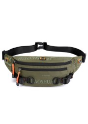 New outdoor men letter waist bag street trend chest bag messenger bag sports running close fitting fanny pack