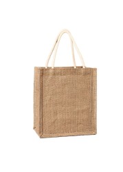 Jute Tote Bags Burlap Reusable Beach Grocery Shopping Bag With Handle Large Capacity Travel Storage Organizer For Women