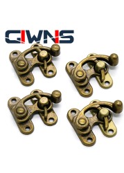 4pcs hardware accessories wooden box die-casting horn dog teeth hook lock