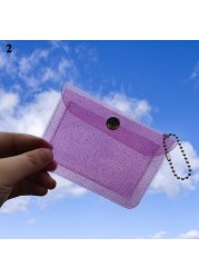 Fashion Transparent Waterproof PVC Women Card Case Business Card Holder Men Card Bag ID Card Small Wallet Girls Coin Purse