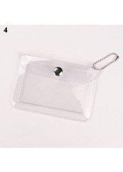 Fashion Transparent Waterproof PVC Women Card Case Business Card Holder Men Card Bag ID Card Small Wallet Girls Coin Purse