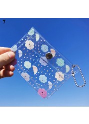 Fashion Transparent Waterproof PVC Women Card Case Business Card Holder Men Card Bag ID Card Small Wallet Girls Coin Purse