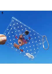 Fashion Transparent Waterproof PVC Women Card Case Business Card Holder Men Card Bag ID Card Small Wallet Girls Coin Purse