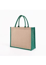 Reusable duffel bag eco-friendly burlap grocery beach shopping bags X7YA