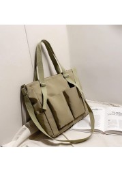 Female shopper bag simple fashion zipper shoulder bags waterproof large capacity tote bags women brand crossbody bag