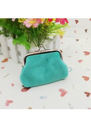 PU Leather Pocket Money Wallet Buckle Coin Purse Candy Color Card Holder Simple Double Layer Small Wallet Gift for Women Girls