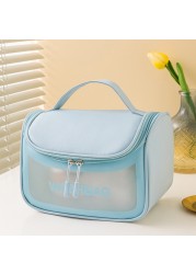 Cosmetic Storage Bag PVC Waterproof Large Capacity Portable Bag Zipper Clear Makeup Bags Travel Pouch Transparent Toiletry Bag