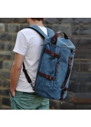 New Men's Canvas Backpack Handbag Sports Backpack Travel Backpack Fashion Leisure Bags Large Capacity Backpack