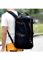 New Men's Canvas Backpack Handbag Sports Backpack Travel Backpack Fashion Leisure Bags Large Capacity Backpack