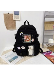 Cute Women Backpacks Large Capacity Backpack Waterproof Multi Pocket Nylon School Backpack For Student Girls Kawaii Backpacks