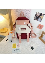 Cute Women Backpacks Large Capacity Backpack Waterproof Multi Pocket Nylon School Backpack For Student Girls Kawaii Backpacks