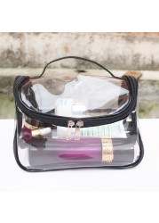 Net red transparent simple waterproof large capacity fitness wash bath bag cosmetic bag summer beach bags trend for women 2022