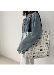 Xierya Canvas Bag Female Large Capacity Student Bag Canvas Bag Shoulder Bag New Fashionable Clothes Bag Women Tote Bag Chinese Style