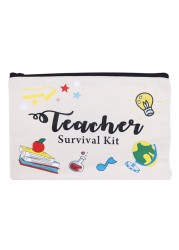 Female cosmetic Toiletry Bag Teacher Appreciation Gifts Teacher Makeup Bag Fashion Cosmetic Pouch Pencil Bag Printing Swanky Bag