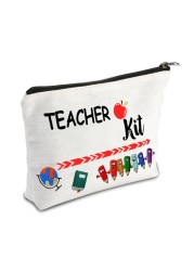 Female cosmetic Toiletry Bag Teacher Appreciation Gifts Teacher Makeup Bag Fashion Cosmetic Pouch Pencil Bag Printing Swanky Bag