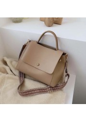 Women Shoulder Bag Fashion Leather Crossbody Bag For Women Solid Color Shoulder Messenger Bags Lady Chain Travel Small Handbag