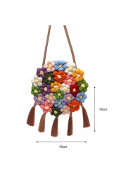 Exquisite Women Hand-Woven Handbag Embroidered Minority Bag Fashion Top-Handle Bag for Women Outdoor Traveling