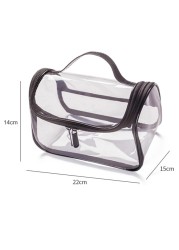 2022 Ladies Transparent Waterproof Cosmetic Bag Female Wash Toilet Bag Organizer Large Capacity PVC Travel Makeup Storage Bag