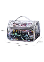 2022 Ladies Transparent Waterproof Cosmetic Bag Female Wash Toilet Bag Organizer Large Capacity PVC Travel Makeup Storage Bag