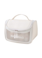 2022 Ladies Transparent Waterproof Cosmetic Bag Female Wash Toilet Bag Organizer Large Capacity PVC Travel Makeup Storage Bag