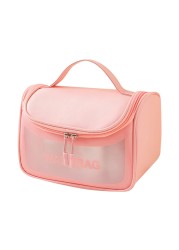 2022 Ladies Transparent Waterproof Cosmetic Bag Female Wash Toilet Bag Organizer Large Capacity PVC Travel Makeup Storage Bag