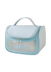 2022 Ladies Transparent Waterproof Cosmetic Bag Female Wash Toilet Bag Organizer Large Capacity PVC Travel Makeup Storage Bag